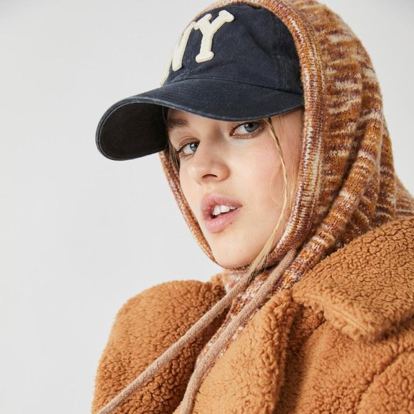 FREE PEOPLE Deja Vu Space Dye Balaclava in Neutral Mix Striped NEW NWT - Picture 4 of 9